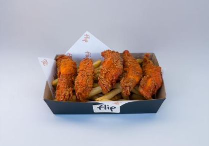 Five piece chicken tenders and chips